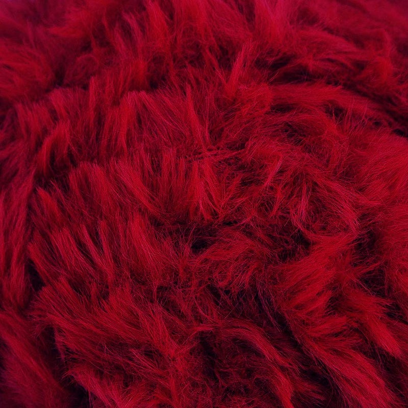 NICEEC 2 Skeins Faux Fur Yarn Super Soft, Chunky & Fluffy, Eyelash Yarn for Crochet & Knitting (Total Length 70yds,3.53oz) - Red - Image 2